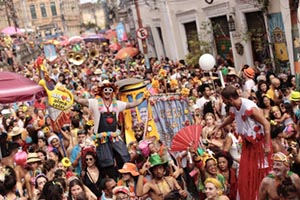 Bloco Céu na Terra, em Santa Teresa, no carnaval de 2023